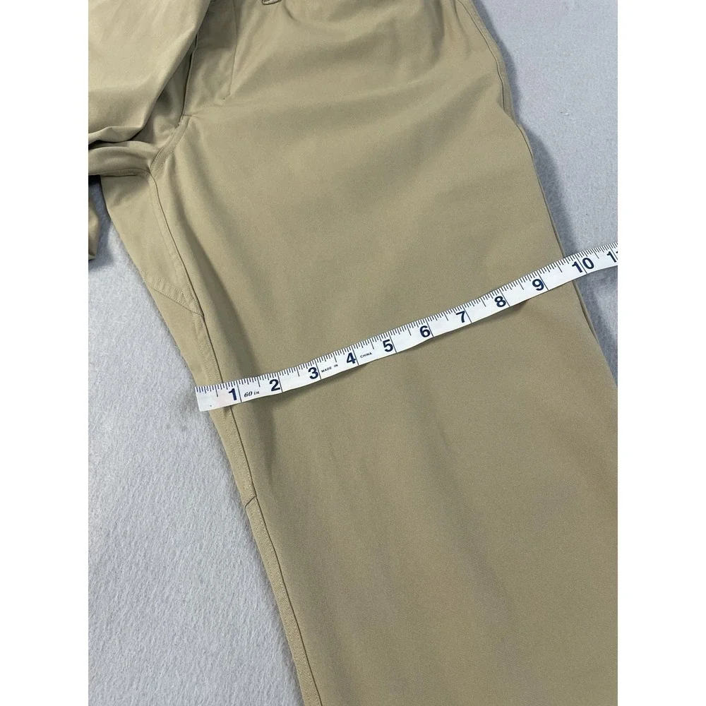 Lululemon Mens Tan Flat Front Pockets Straight Leg Chino Pants Size 31